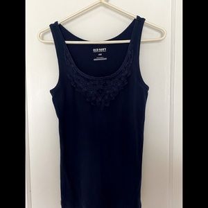 Old Navy crochet embellished neckline tank